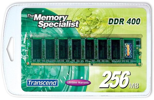 Transcend Barette mémoire pour PC Desktop Memory DDR400 DIMM 256 Mo TS400D-256