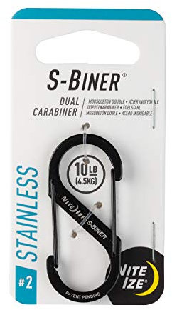 Nite Ize S-Biner-Stahl Größe 3, schwarz Doppelhaken, Gr. 3