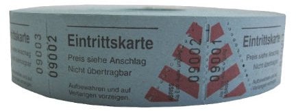 Wolf & Appenzeller 501007-1000 Eintrittskarten, fortlaufend nummeriert, blau