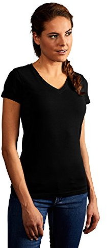 V-Neck T-Shirt Slim Fit Damen