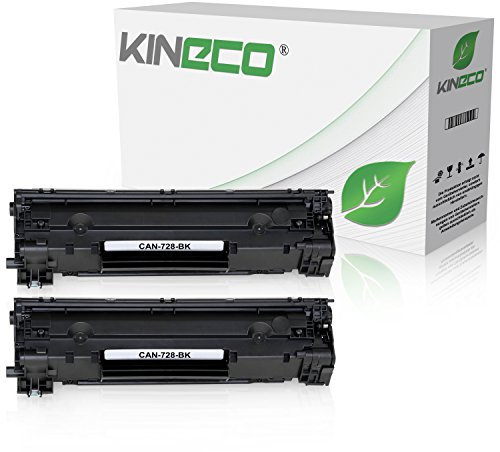 2 Toner kompatibel mit Canon 728 für Canon I-Sensys MF4410, MF4430, MF4450, MF4550d, MF4570dw, MF4580dn, MF4820w, MF4880dw, MF4890dw, Fax L150 L170 L410 - Schwarz je 2.100 Seiten