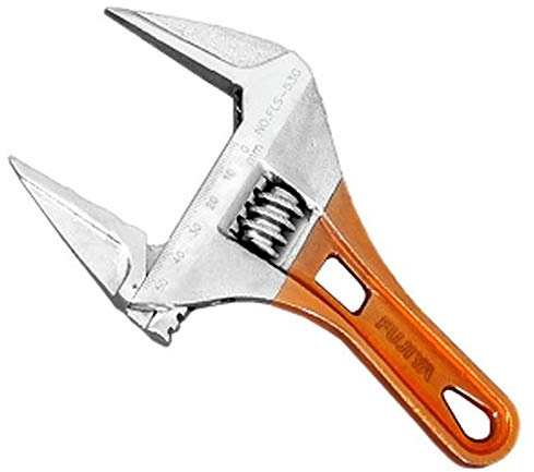 Fujiya Tools, FLS-53G-F, Short Adjustable Wrench with Grip