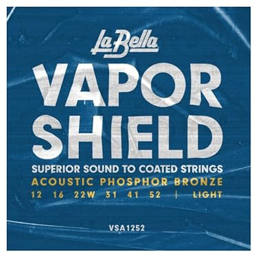 La Bella VSA1252 Jeu de cordes pour guitare acoustique Lumière 12-52