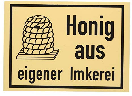Germerott Bienentechnik Werbeschild Honig aus eigener Imkerei Größe 70 x 50 cm