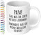 Lustige Papa Tasse Papa, zumindest hast du keine hässliche Tochter! - Kaffeetasse, Kaffeebecher, witziges Geschenk zum Geburtstag, Vatertag (innen weiss)