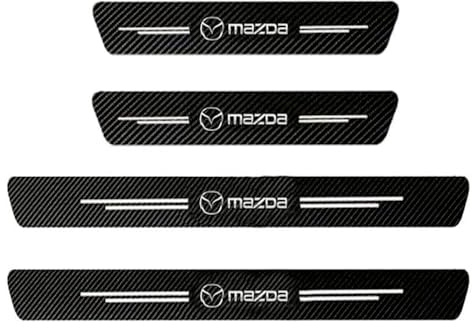 YIXUEERWSY 4 Pcs Carbon Fiber car door sill protector strips for Mazda 6 Saloon 3 (III) GJ/GL I 2012-2015, Door Entry Guards Sill Scuff high temperature resistant