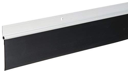BAS DE PORTE BAGUETTE ISOLATION POUR GARAGE EN ALUMINIUM À VISSER BANDE CALFEUTRAGE - L. 2,50 m (2 x 1,25 m)
