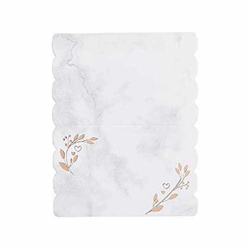 CLUB GREEN ROSE GOLD LEAF PLACE CARD 90X57MM(10XPCK)