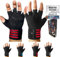BLACKROX Trainingshandschuhe Vergleichssieger Fitness Handschuhe mit Handgelenkstütze Herren u. Damen, Handschuhe für Kraftsport, Gym Gloves Fitnesshandschuhe, Bodybuilding (Rot, XL)