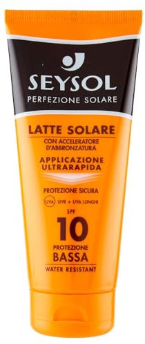 Seysol Sonnenmilch mit Bräunungsbeschleuniger, niedriger Schutz LSF 10, 200 ml