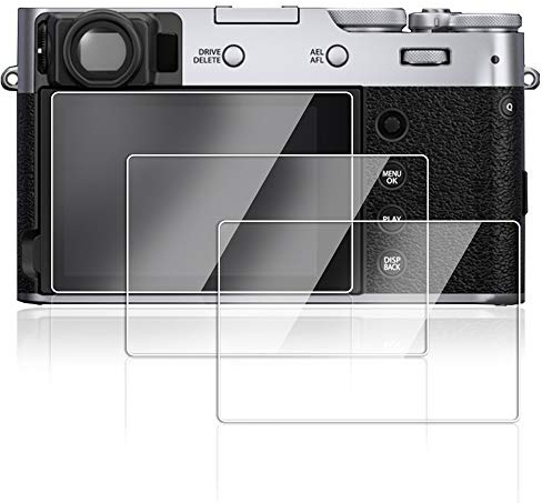 AFUNTA Displayschutzfolie für Fujifilm X100V, gehärtetes optisches Glas, 9H, unsichtbar, 3 Stück