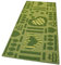 emmevi Alfombra de cocina antideslizante con corazones 3D, lavable, moderna, varios tamaños, mod. Clelia Dis.A, 57 x 270 cm, verde