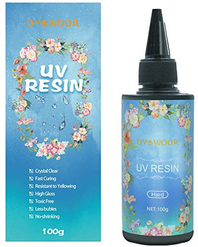 3.5oz UV Resin Crystal Clear Hard Ultraviolet Curing UV Resin Glue Art pendants, Earrings, Necklaces, Bracelets, Nail art accessories Epoxy Resin DIY for Jewellery Making(DIY100)