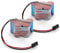 Tenergy 2 Pack 6V 1600mAh Rechargeable Side by Side Hump Battery Pack, NiMH Receiver Battery Pack with Hitec Connector for RC Trucks, RC Cars, and RC Hobby Electronics