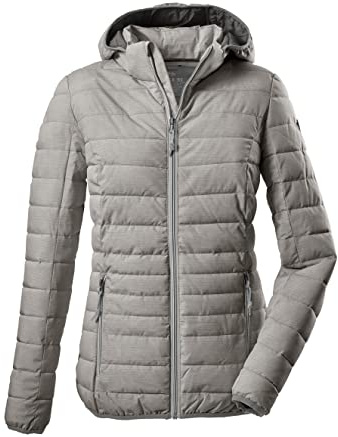 G.I.G.A. DX Damen Funktionsjacke in Daunenoptik/Steppjacke mit abzippbarer Kapuze Uyaka Stripe, hellgrau, 42, 34313-000