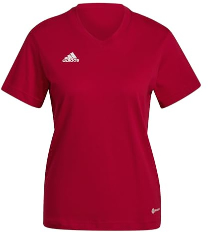 adidas Women's Entrada 22 Tee, Team Power Red 2, S Extra Tall
