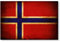 Postereck - 0284 - Vintage Flagge, Fahne Norwegen Oslo - Unterricht Klassenzimmer Schule Wandposter Fotoposter Bilder Wandbild Wandbilder - Leinwand - 40,0 cm x 30,0 cm