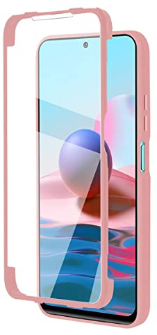 Huzhide for Samsung Galaxy A13 4G Case & Built-in Screen Protector, Pink | 360 Full Body Protective, Military Grade Heavy Duty Protection, Shockproof TPU Silicone, Clear Cover, Slim Fit Rugged Bumper
