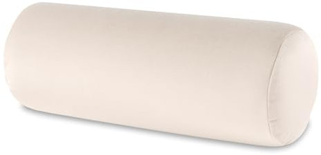 Totsy Baby Nackenrolle mit Bezug Yoga Bolster Knierolle Lagerungsrolle Velvet 40x15 cm - Nackenkissen Kissenrolle Yogabolster Kniekissen Zierkissen und kleines Kissen Lange Rolle Beige