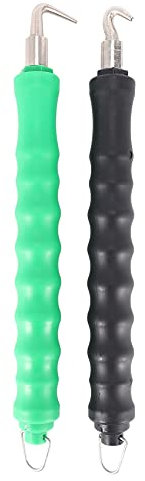 2 Teiliger Automatischer Bewehrungs Draht, Bewehrungs Draht Werkzeug, Bewehrungs Draht Zugdraht, Beton Metall Draht Drehzaun Werkzeug (Gebogener und Gerader)
