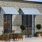 INLIFE Bistro-Markise Blau und Weiß 350 x 120 cm-3724