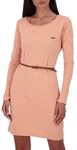alife & Kickin Damen EllinAK A Longsleeve Dress Kleid Damenkleid Freizeitkleid Sommerkleid XS-XXL, mahagonium Melange