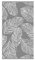 Fusion - Serviette de toilette feuille grise (50 x 90 cm) - 100% coton - Super douce - Serviette feuilles de palmier tropicales - Serviette de toilette grise et blanche - Petite serviette/serviette de