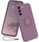 13peas Case for Samsung Galaxy S23 5G（2023 Released）, Silicone case with Ring 360°rotatable Kickstand cover Support Magnetic Car Mount，Protective Cover with Strap Lanyard (Purple)