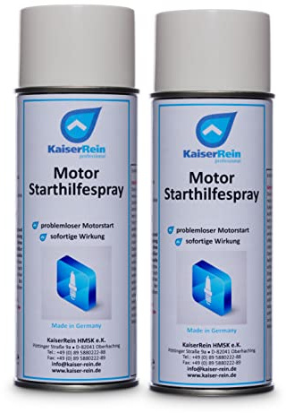 KaiserRein Motor Starthilfespray 2x400ml erleichtert den Motorstart bei Rasenmäher, Roller, Kettensägen und Motorgeräten sowohl bei 2 takt-, Benzin-, und auch Dieselmotoren