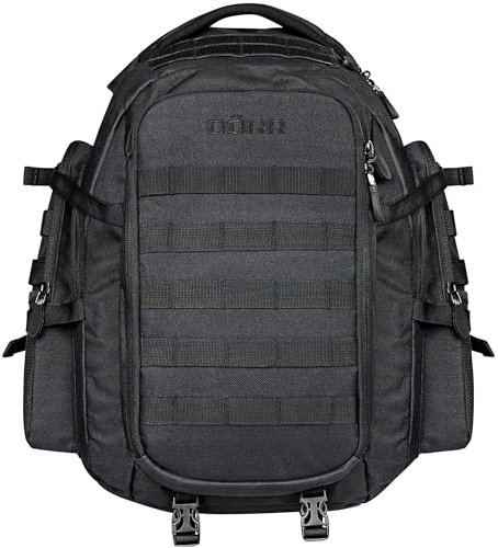 DÖRR Rucksack Protac Daypack - perfekt für Outdoor-Aktivitäten: Wandern - Angeln - Bushcrafting - Schießport - Jagen (Polyester Schwarz)