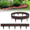 Yznahre Beetumrandungen Rasenkante Rattan-Optik, 30M Beeteinfassung Zaun Gartenpalisade Mähkante Flexible Garten Rasenkanten aus Kunststoff 20 cm Hoch, Braun (30 x 100cm)