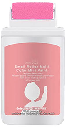 VALINK Spazzola rotante per riparazione muri, vernice a pennello per riparazione graffiti, impermeabile, ad asciugatura rapida, vernice ecologica in lattice multiuso, colore rosa