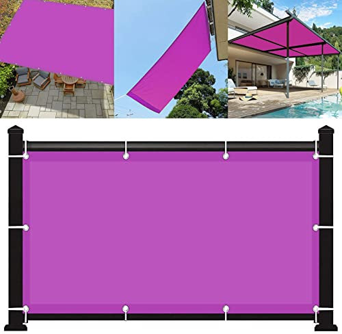 Sonnensegel Wasserdicht Rechteckig 1.4 x 3.4 m UV-beständig Markise Zaun Leicht Und Haltbarkeit für Patio Hinterhof Rasengarten, Rosa
