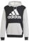 adidas Homme Essentials Fleece Big Logo Hoodie, Black/Medium Grey Heather, M