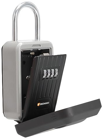Brihard Key Lock Box All Season Portátil con Enganche O Montada En La Pared Resistente A La Intemperie Caja De Cerradura De Combinación Interior Grande, para Asegurar Las Llaves De La Casa, del Coche