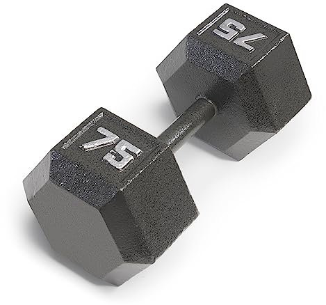 Marcy IV-2075 Sechskant-Hantel aus Gusseisen, 34 kg, einzeln