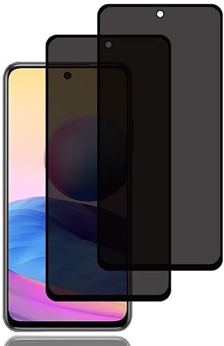 Protector Pantalla de Privacidad para Xiaomi Redmi Note 10 5G [2 Piezas] | Cristal Vidrio Templado Antiespia para Xiaomi Redmi Note 10 5G,Dureza 9H,Sin Burbujas,Anti-Rasguños,Anti-Espía