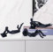 Schwarze Statue, Deko, Denkerstatue, liegend, lesend, Frauenfigur, Heimdekoration, moderne abstrakte sitzende Skulptur und Harzfiguren für Wohnzimmer, Bücherregal, Couchtisch, Büro, Schreibtisch