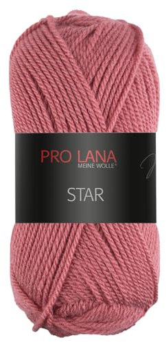 Frida's Wollhaus Pro Lana 50 g Star Stricken Häkeln Wolle Garn weich pflegeleicht 39 Farben (35 | Altrosa)
