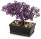 Hollyone Bonsaï Artificiel Violet 16,5 cm - Décoration d'Intérieur Japonaise - Plante Artificielle pour Bureau, Table