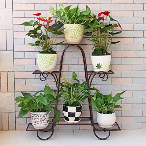ArinkO Fioriera da balcone in ferro battuto multistrato verde mensola semplice ed elegante per orchidee e fiori