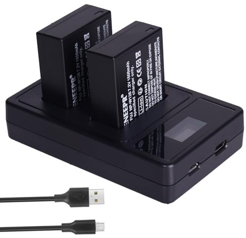 2X 7.2V Li-ION Batterie et Chargeur Compatible avec Batterie Fujifilm NP-W126 NP-W126S X-A1, X-E1, X-E2, X-M1, X-Pro1, HS30EXR, HS33EXR, HS50EXR, Fujifilm X100F X100V X-A20 X-T1 X-T2 X-T3