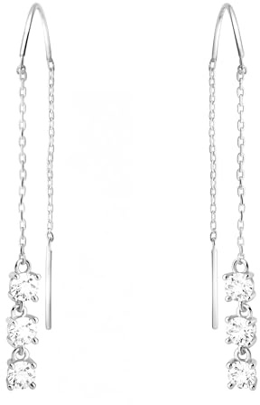 SOFIA MILANI - Damen Ohrringe 925 Silber - mit Zirkonia Steinen - Stab Durchzieher - E2688