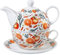 TEA SHOP - Tea for One Xmas Tea - Juego de té de Porcelana - Incluye tetera, taza y plato - Todo en uno - Diseño Exclusivo de Frutas