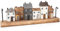Logbuch-Verlag Casette da spiaggia in legno, linea di casa, porto, statuetta decorativa da appoggiare, 14 x 36,5 cm