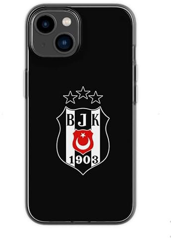 Gök-Türk Weiche Silikonhülle Hülle Besiktas BJK für iPhone 14, 14 Pro Max, 15, 15 Pro, 15 Pro Max,16, 16 Pro, 16 Pro Max - schwarz (14)