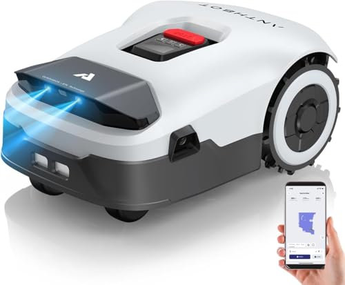 Robot Lawnmower NO Wire - 2000m², Full Band RTK+4-Eye Vision Robotic Lawn Mower, Automatic Mapping, 30 Multi-zone Management, Accurate Obstacle Avoidance, Intelligent Anti-Theft, APP Control