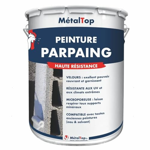 Metaltop - Peinture Parpaing - Beige - RAL 1001-1 L - Intérieur et extérieur, application facile, haute adhérence, finition lavable