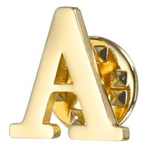 PATIKIL Épingles De Revers Lettres, Épingles De Col Initiale Alphabet Lettre A Broches Lettres Pour Femmes Hommes Chemise Robe Costaux Manteau Col, Ton Or, Lettre A