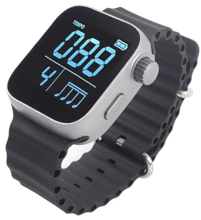 Metronome Watch Wearable Vibrating Metronome Wrist Watch Quiet Metronome Electronic Metronome Sports Music Metronome for Piano Guitar Violin Flute Drum